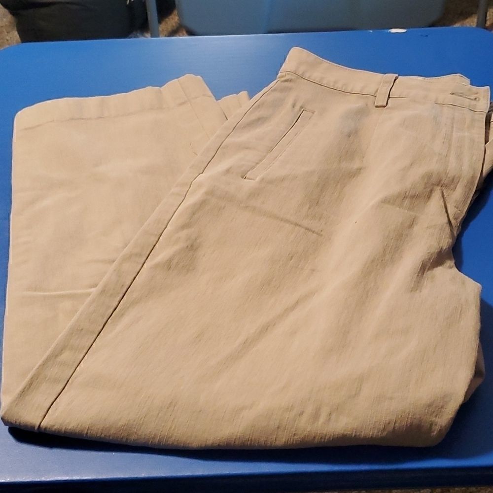 Vintage 90's high waist khaki cropped ankle pants